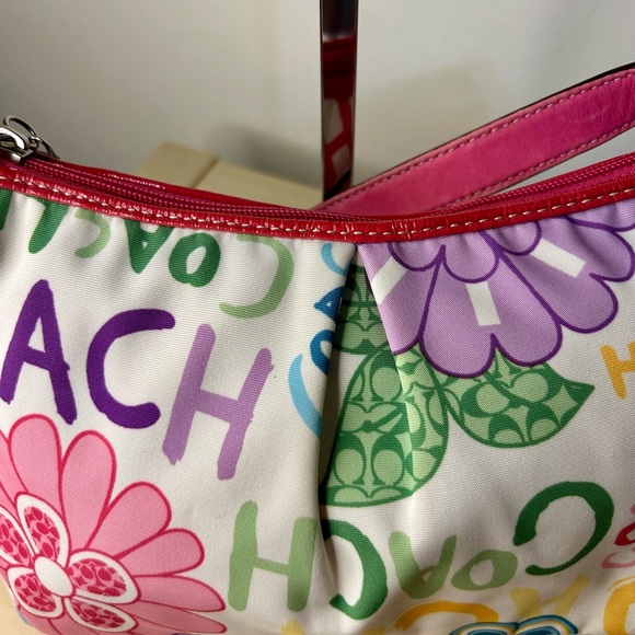 Coach Poppy Daisy Floral Graffiti Shoulder Bag Y2K - Picture 4 of 10